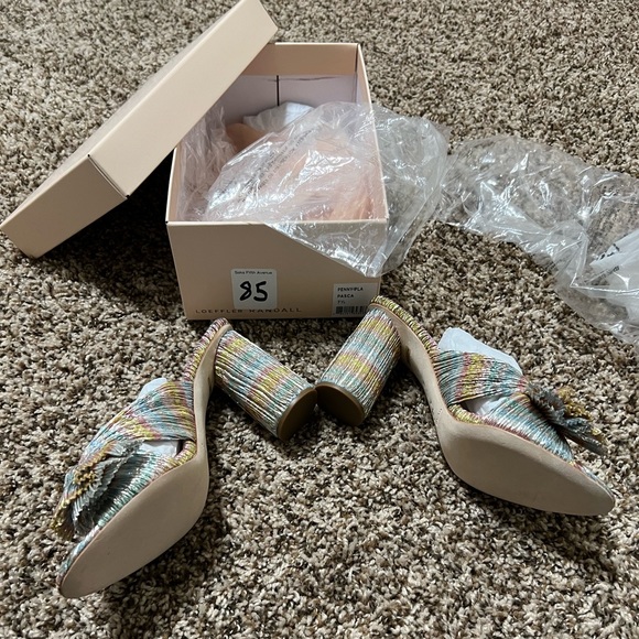 Loeffler Randall penny pastel candy stripe mule - Picture 3 of 5